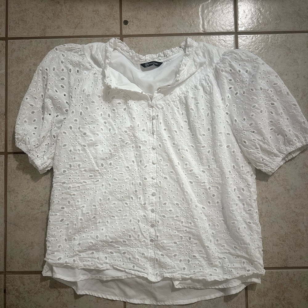 White Eyelet Blouse